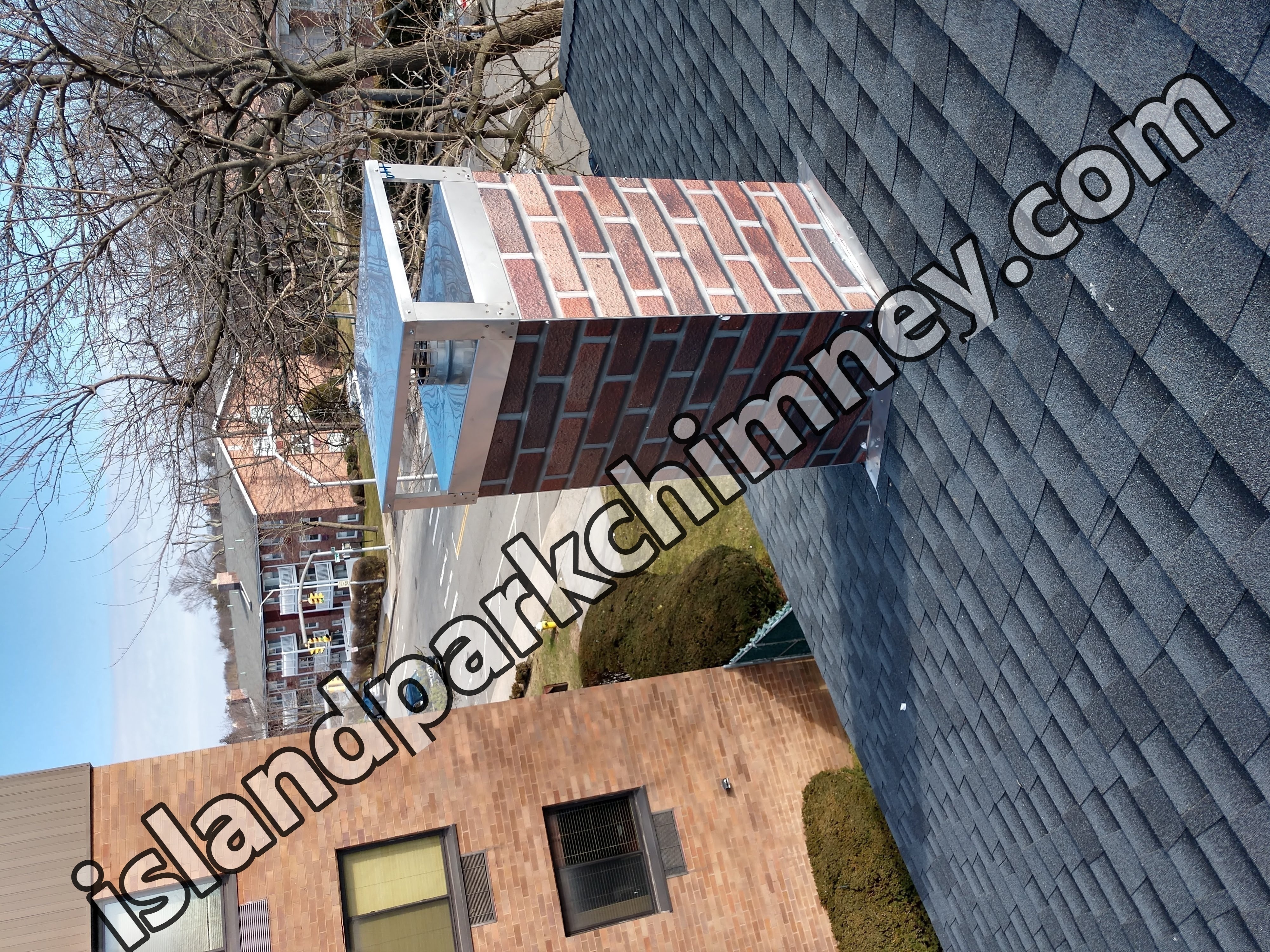 New elastomeric sealant applied to chimney crown in Island Park, NY