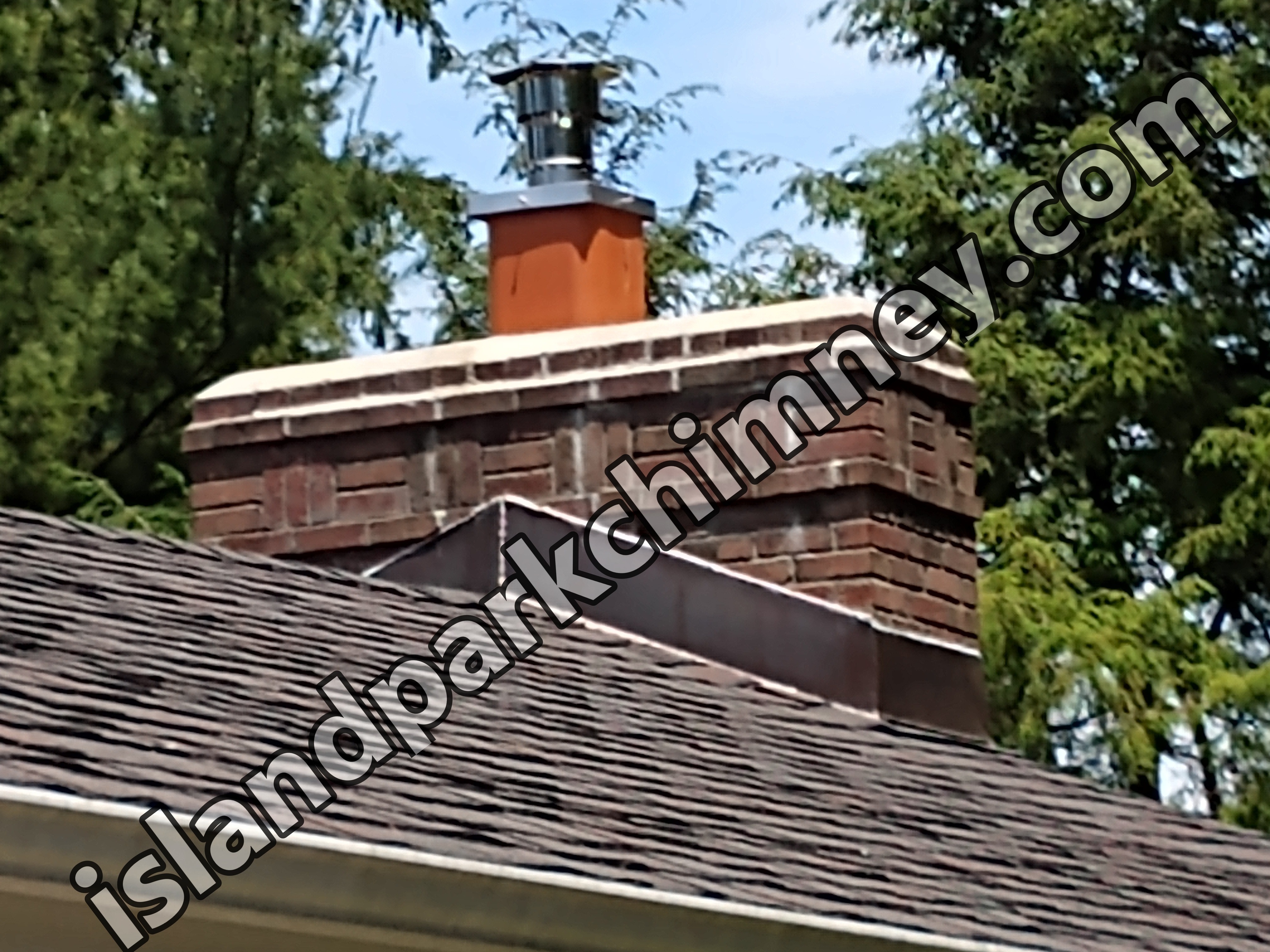 Stainless steel chimney cap with animal guard in Island Park, New York